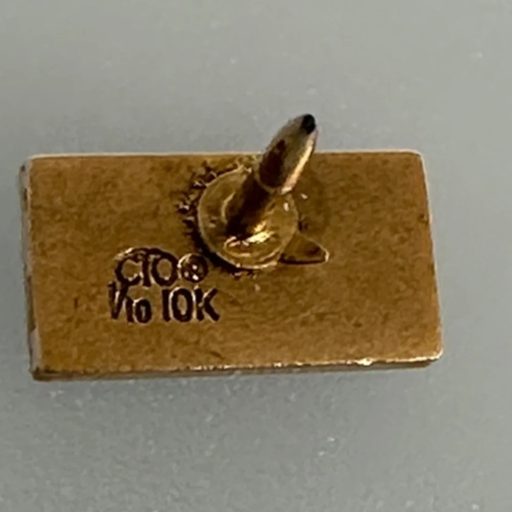 10k Gold KONE  Black and Gold Pin